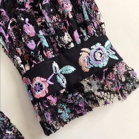 Free People Cherry Blossom Embroidered Mini Dress - Picture 10 of 14